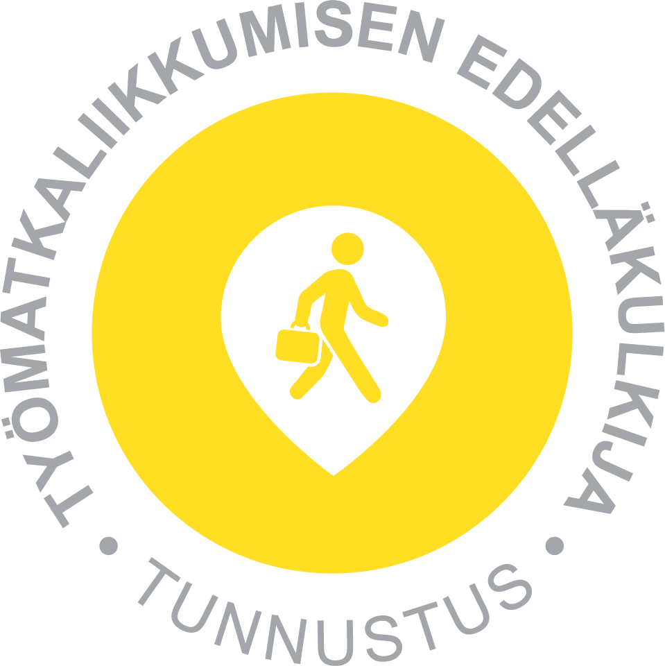 Työmatkaliikkumisen edelläkulkija -tunnustuksen logo